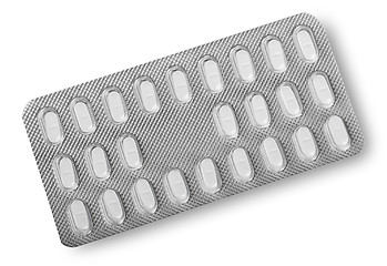 Image showing Tablets in packing foil