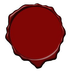 Image showing Red wax empty seal