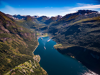 Image showing Geiranger fjord, Norway.