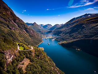 Image showing Geiranger fjord, Norway.