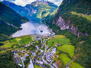 Image showing Geiranger fjord, Norway.