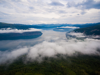 Image showing Beautiful Nature Norway aerial photography.