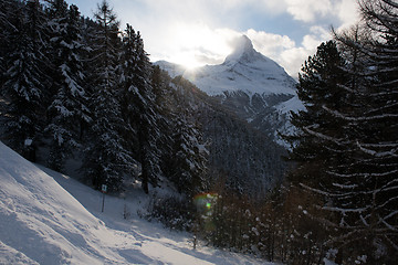 Image showing mountain matterhorn zermatt switzerland