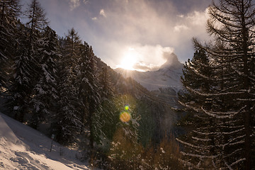 Image showing mountain matterhorn zermatt switzerland