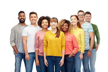 Image showing international group of happy smiling people