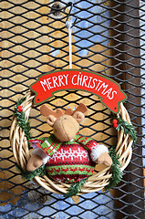 Image showing Decoration of deer hanging for Christmas celebration