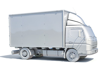 Image showing 3d White Delivery Truck Icon