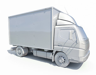 Image showing 3d White Delivery Truck Icon