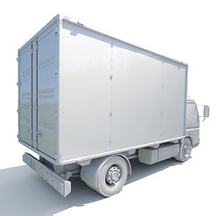 Image showing 3d White Delivery Truck Icon