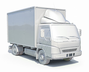 Image showing 3d White Delivery Truck Icon