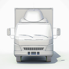 Image showing 3d White Delivery Truck Icon