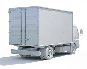 Image showing 3d White Delivery Truck Icon