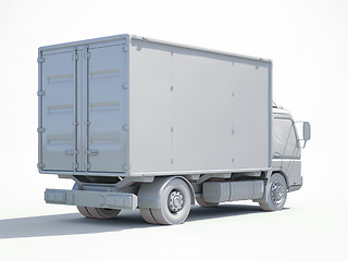 Image showing 3d White Delivery Truck Icon