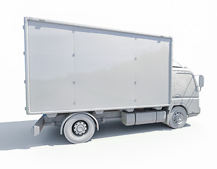 Image showing 3d White Delivery Truck Icon