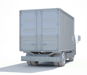 Image showing 3d White Delivery Truck Icon