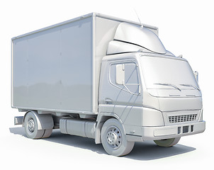 Image showing 3d White Delivery Truck Icon