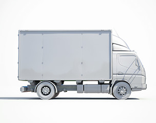 Image showing 3d White Delivery Truck Icon