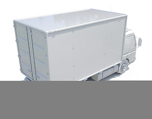 Image showing 3d White Delivery Truck Icon