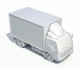 Image showing 3d White Delivery Truck Icon