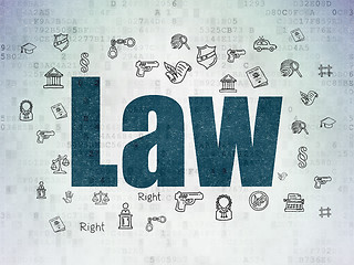 Image showing Law concept: Law on Digital Data Paper background