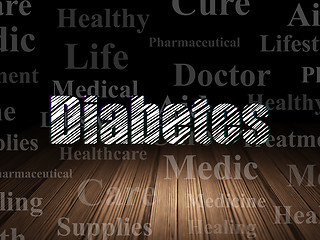 Image showing Medicine concept: Diabetes in grunge dark room