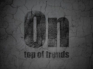 Image showing Finance concept: On Top of trends on grunge wall background