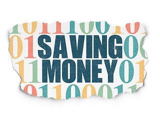 Image showing Finance concept: Saving Money on Torn Paper background