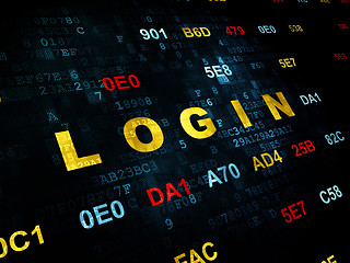 Image showing Safety concept: Login on Digital background