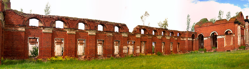 Image showing Majestic Ruins of stables and headquarters of hussars