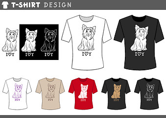 Image showing t shirt design with yorkie dog