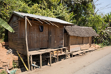 Image showing African malagasy huts in Andasibe region