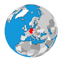 Image showing Germany on globe