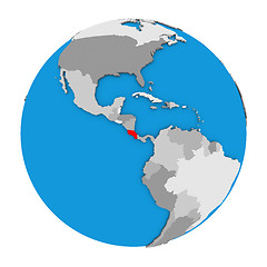 Image showing Costa Rica on globe