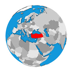 Image showing Turkey on globe