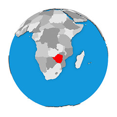 Image showing Zimbabwe on globe