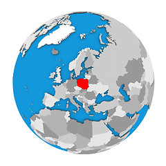 Image showing Poland on globe