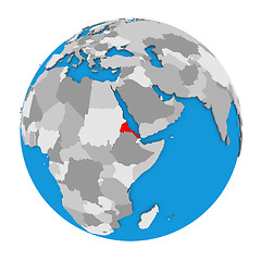 Image showing Eritrea on globe