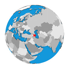 Image showing Azerbaijan on globe