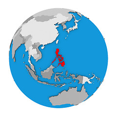 Image showing Philippines on globe
