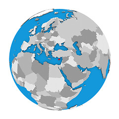 Image showing Cyprus on globe