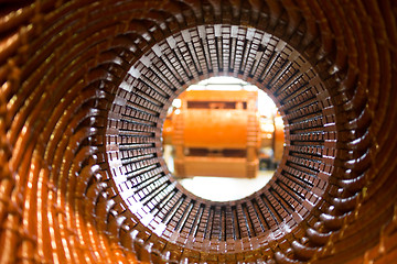 Image showing Stator of a big electric motor