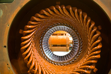 Image showing Stator of a big electric motor