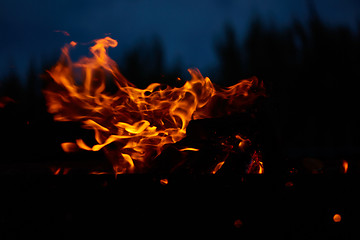 Image showing Fire flames background