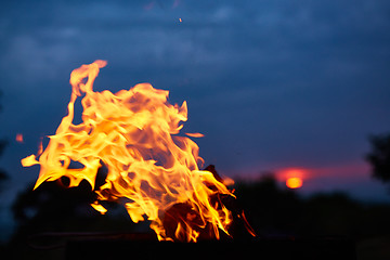 Image showing Fire flames background