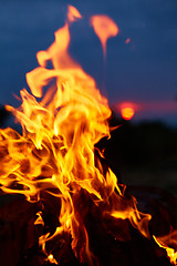 Image showing Fire flames background