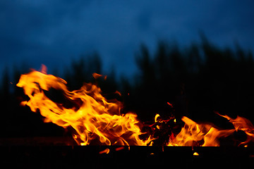 Image showing Fire flames background