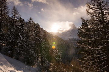 Image showing mountain matterhorn zermatt switzerland