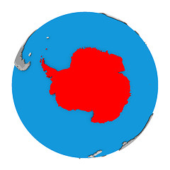 Image showing Antarctica on globe