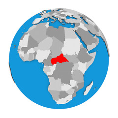 Image showing Central Africa on globe