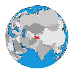 Image showing Tajikistan on globe